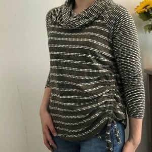 Cute Cinched Striped Shirt